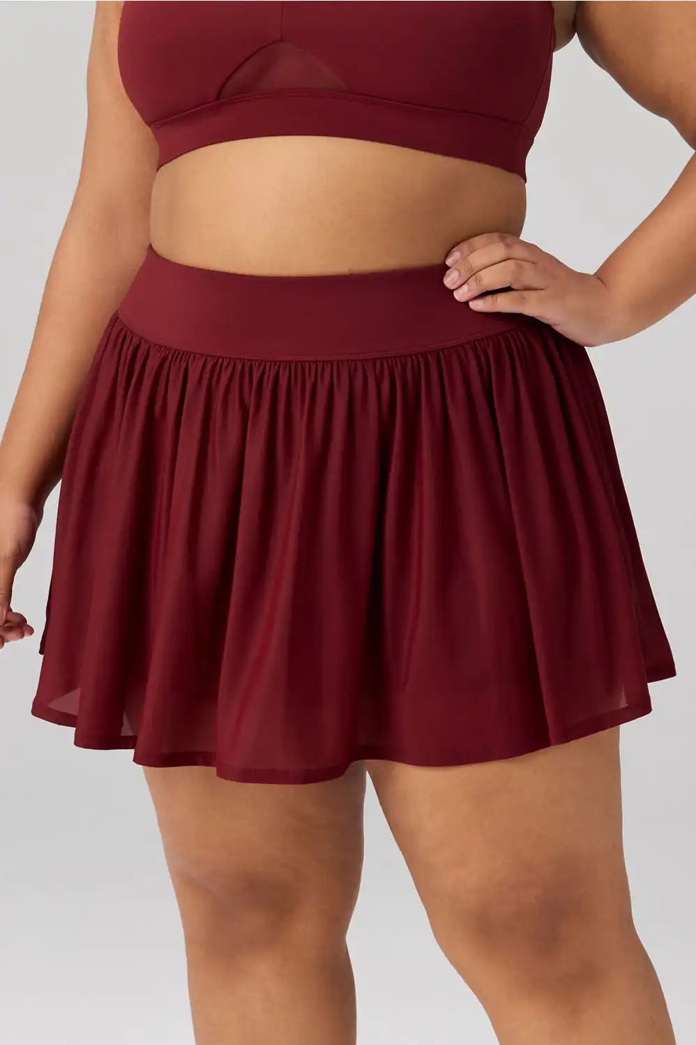High-Waisted Mesh Classic Mini Skirt