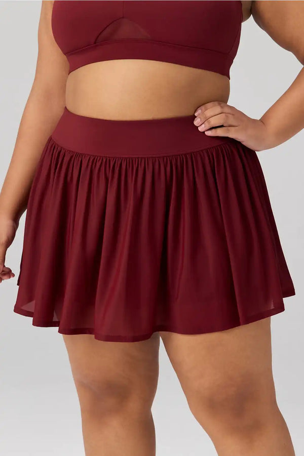 High-Waisted Mesh Classic Mini Skirt