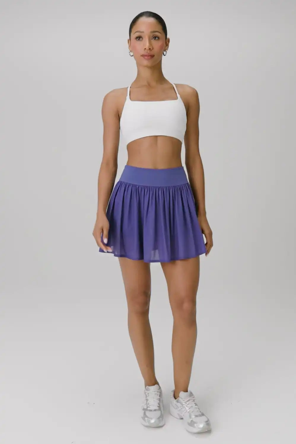 High-Waisted Mesh Classic Mini Skirt