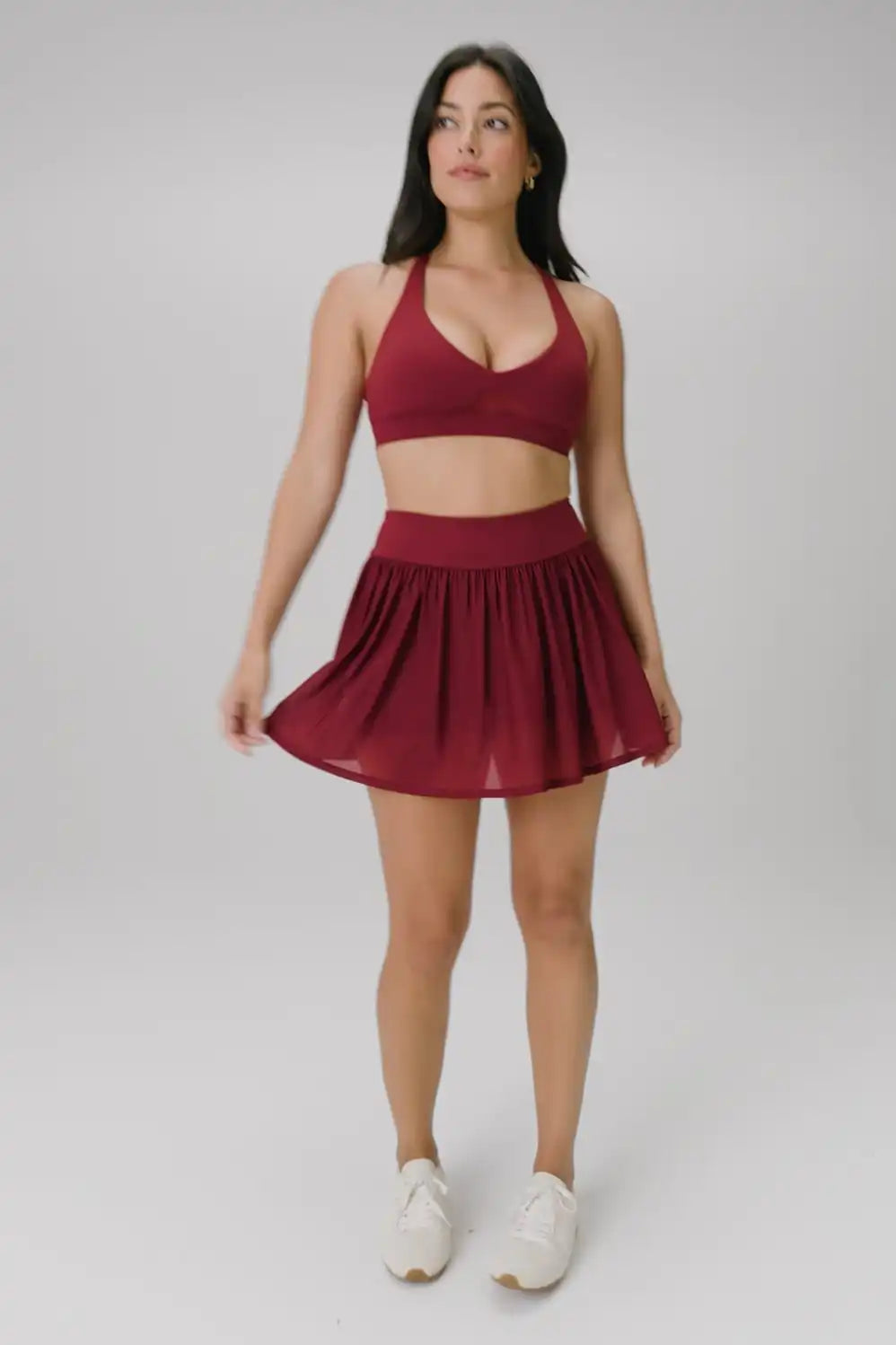 High-Waisted Mesh Classic Mini Skirt