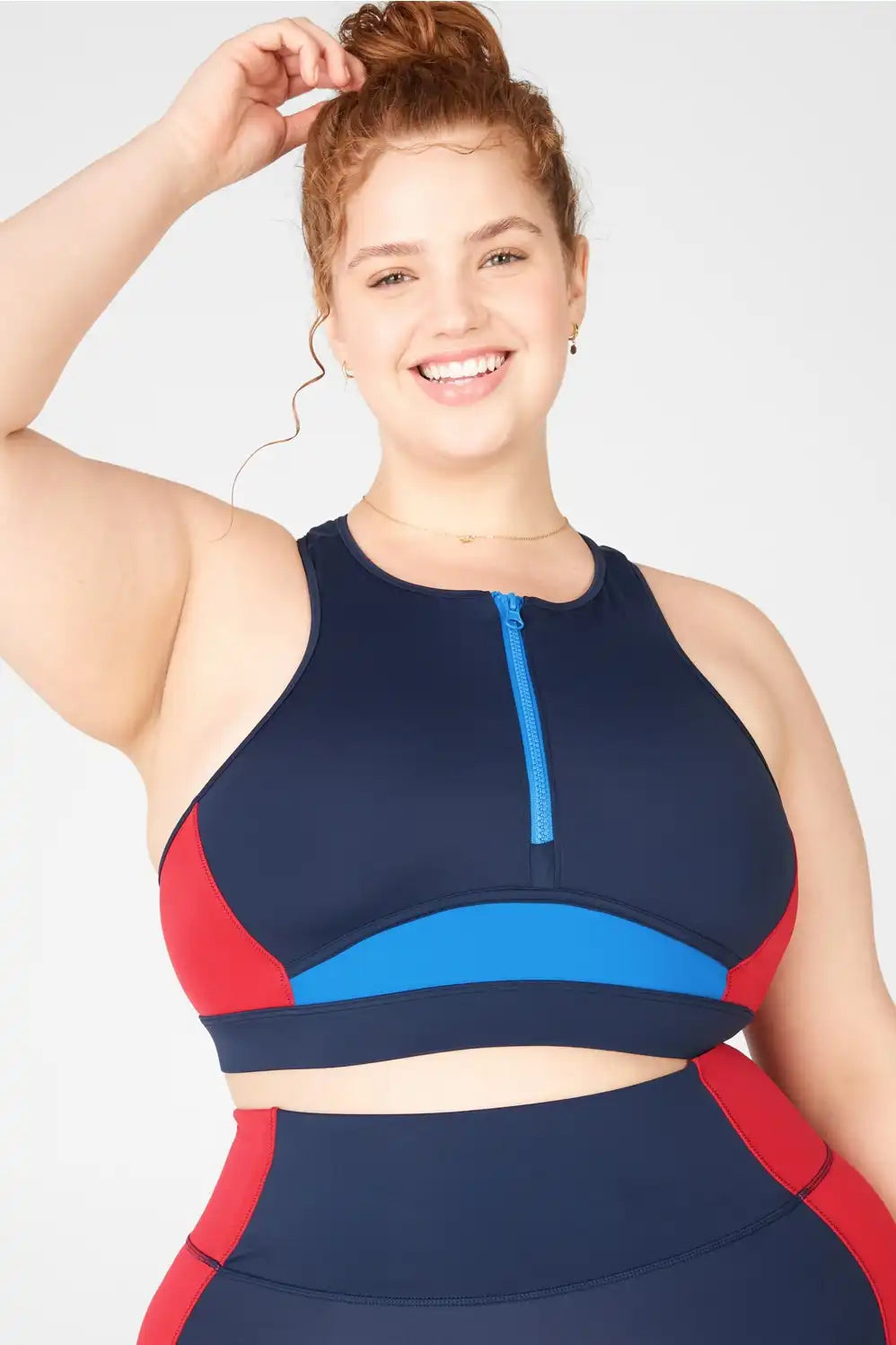 Zip-Up Midi Swim Top