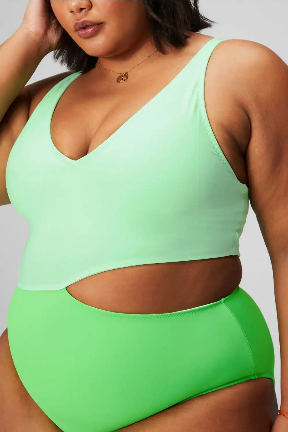 Asymmetrical Cutout Shaping One-Piece Swimsuit