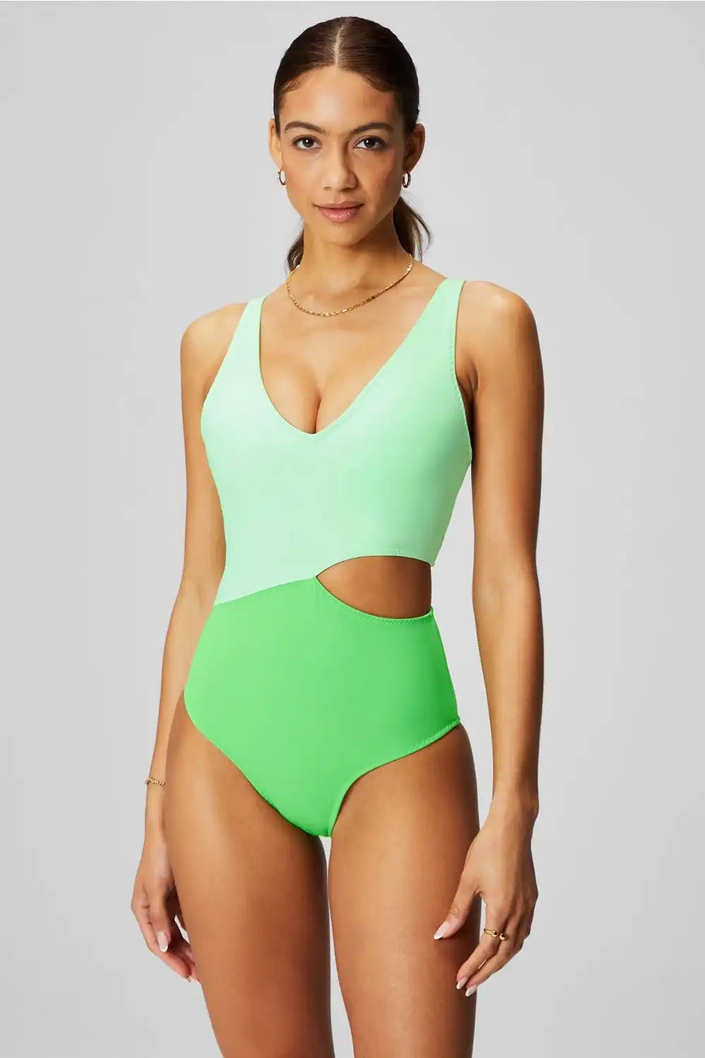 Asymmetrical Cutout Shaping One-Piece Swimsuit
