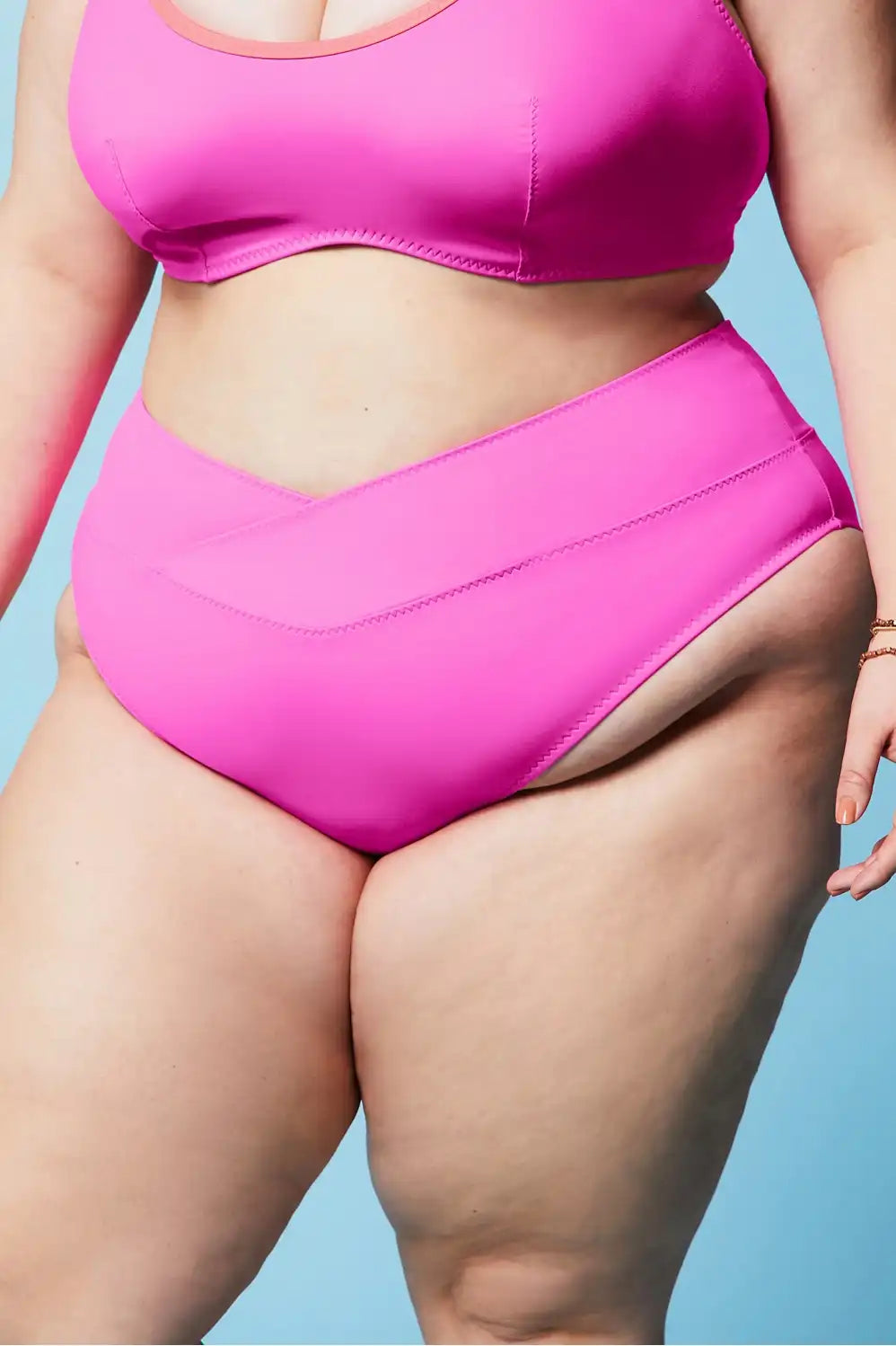 High-Waisted Cross Over Swim Bottom