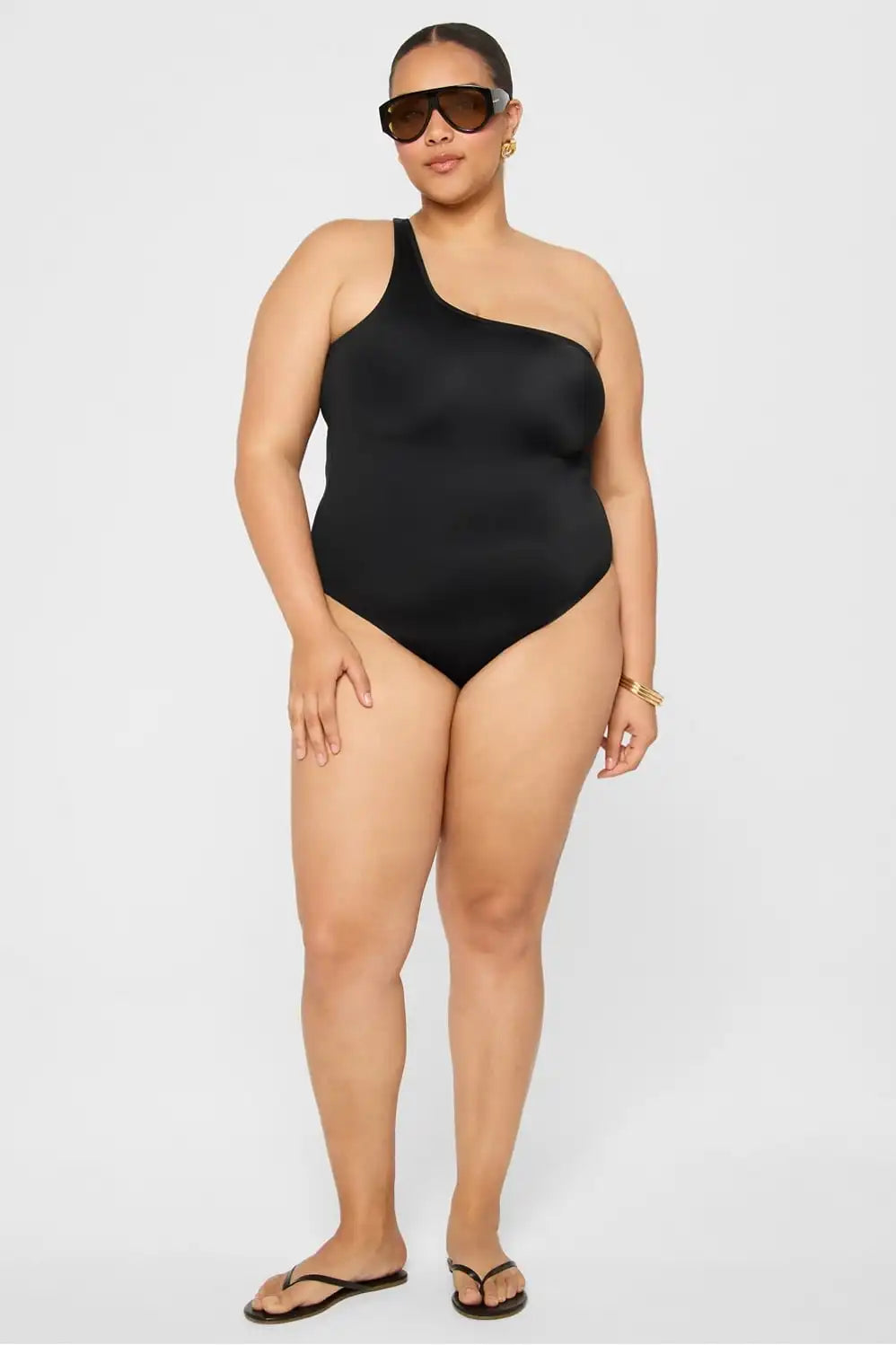 One Shoulder Cutout One-Piece