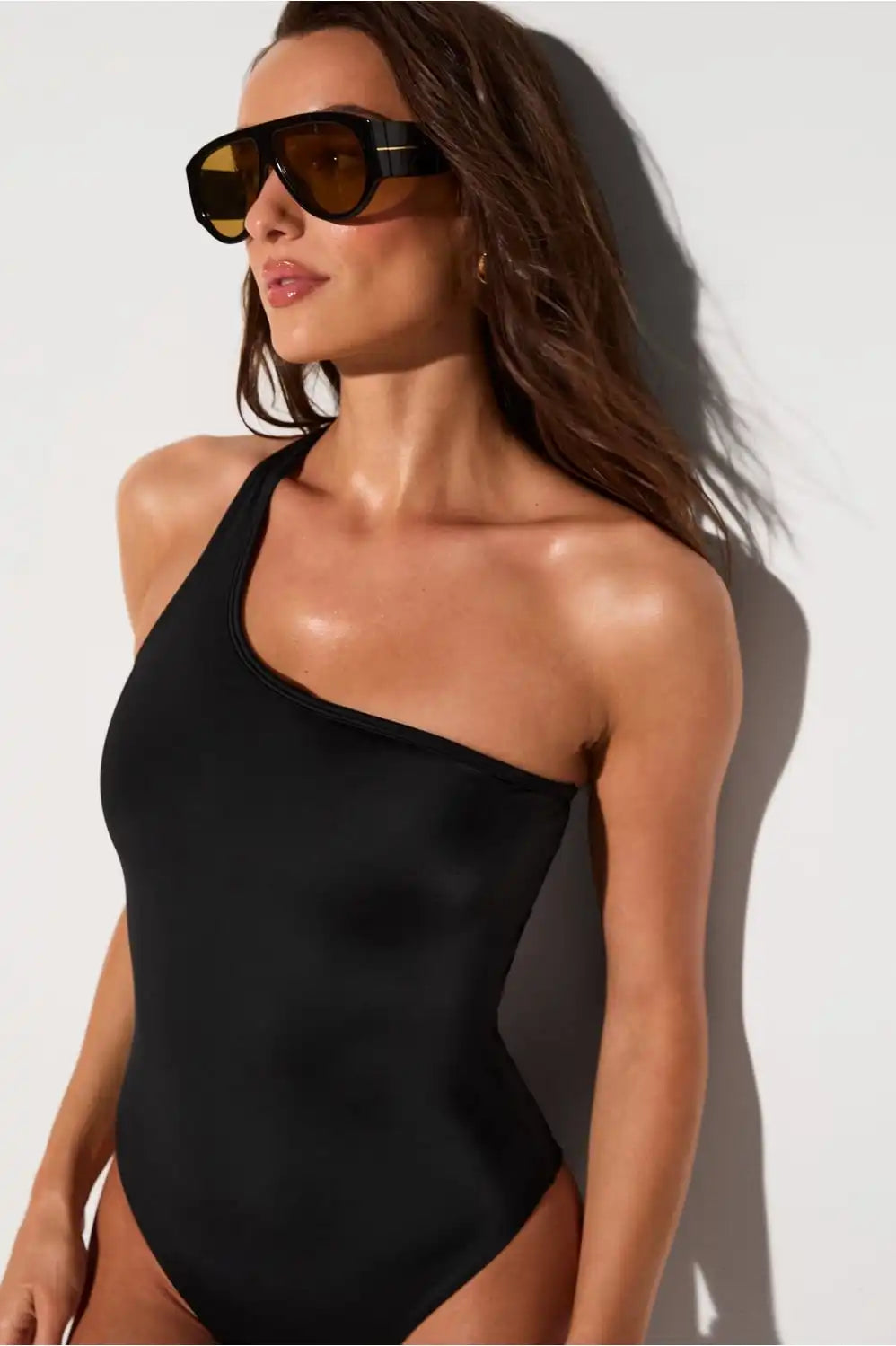 One Shoulder Cutout One-Piece