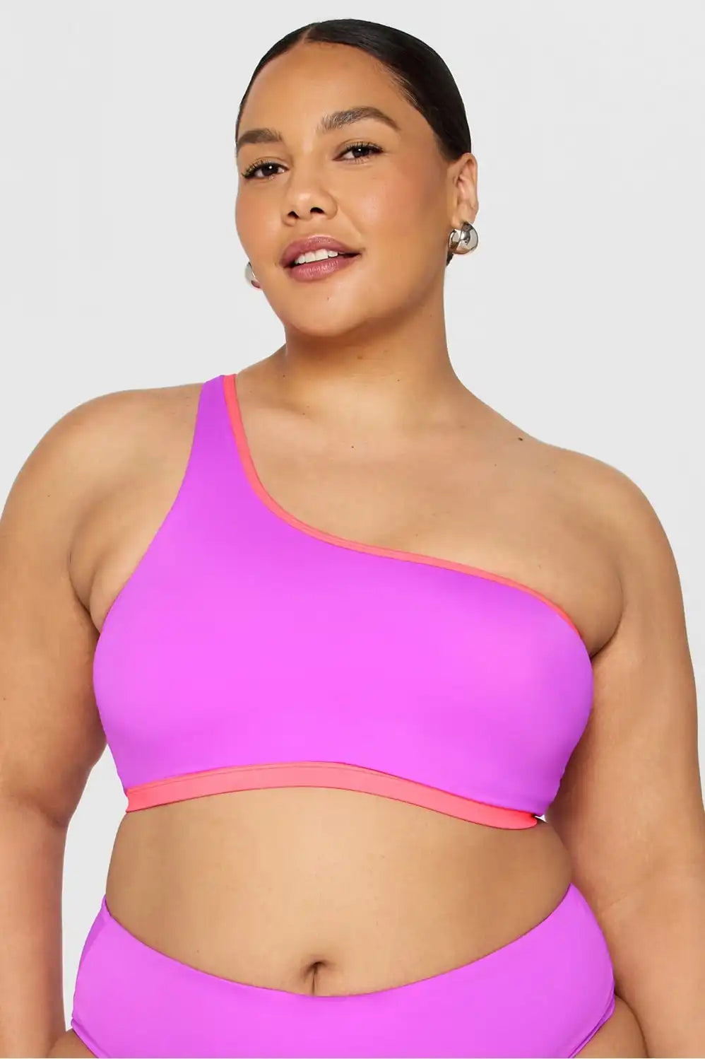 One-Shoulder Swim Top
