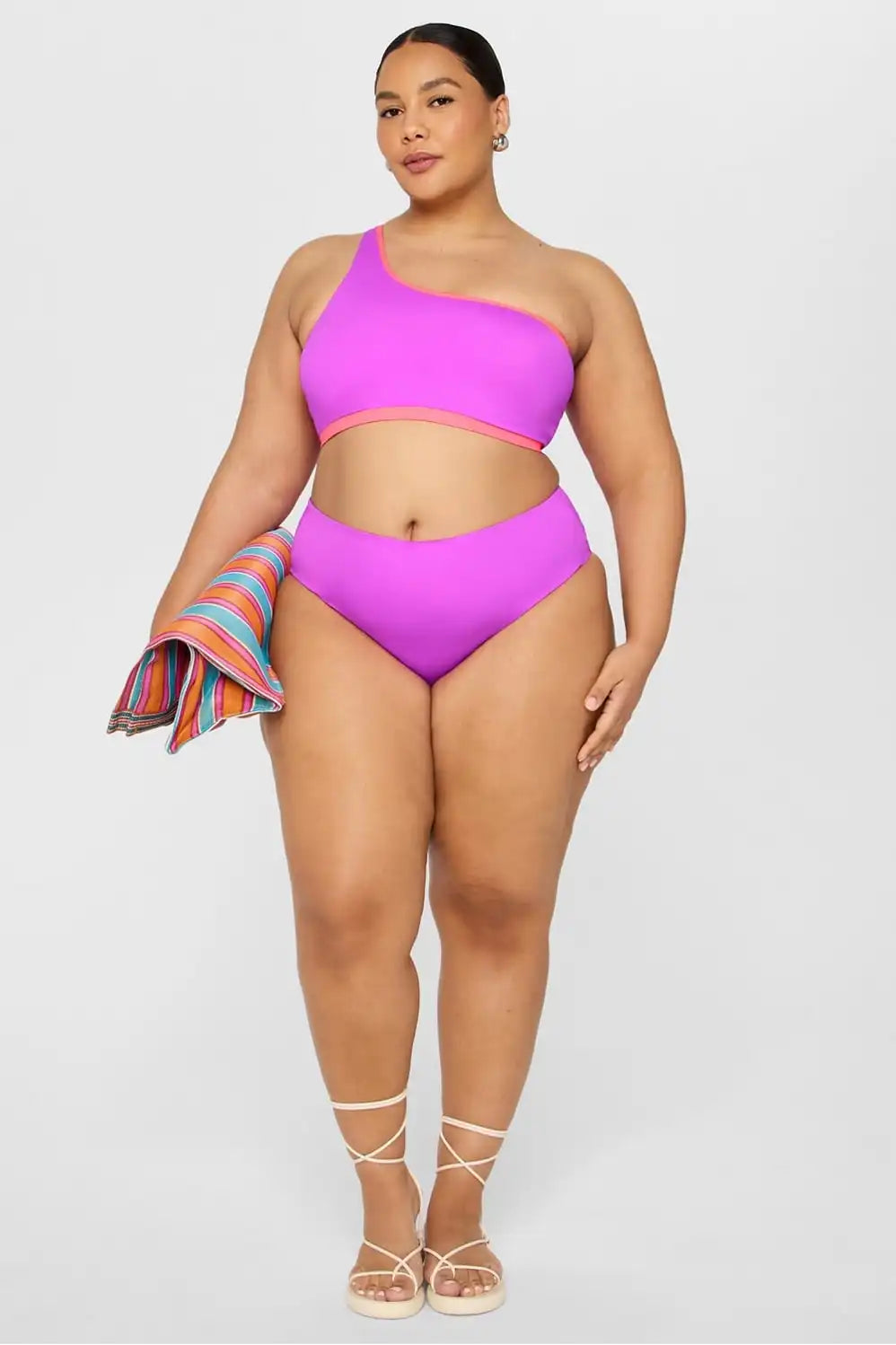 One-Shoulder Swim Top