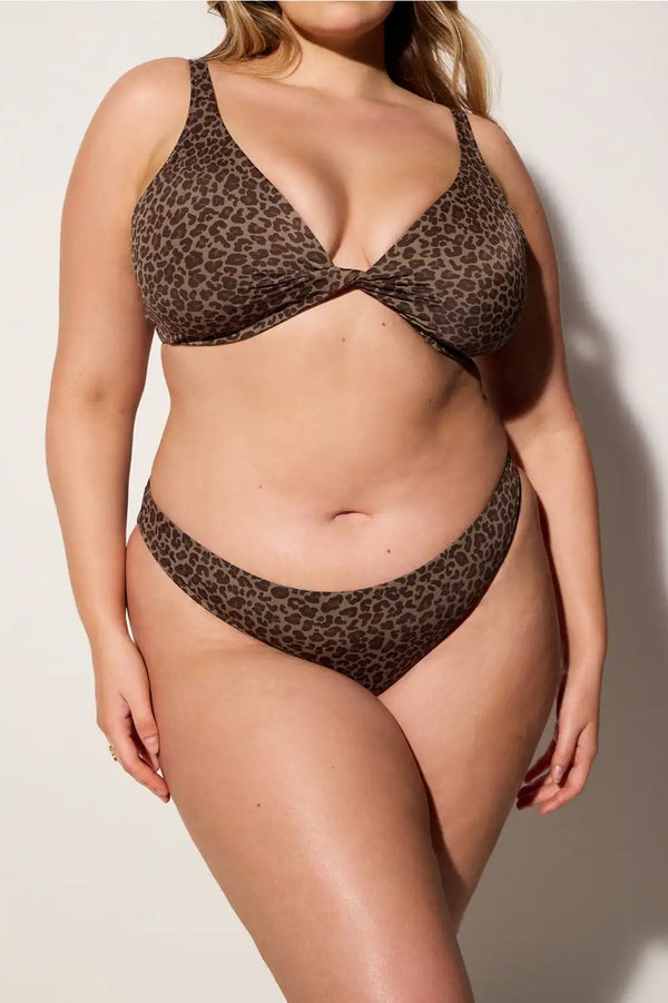 Ruched Skimpy Swim Bottom