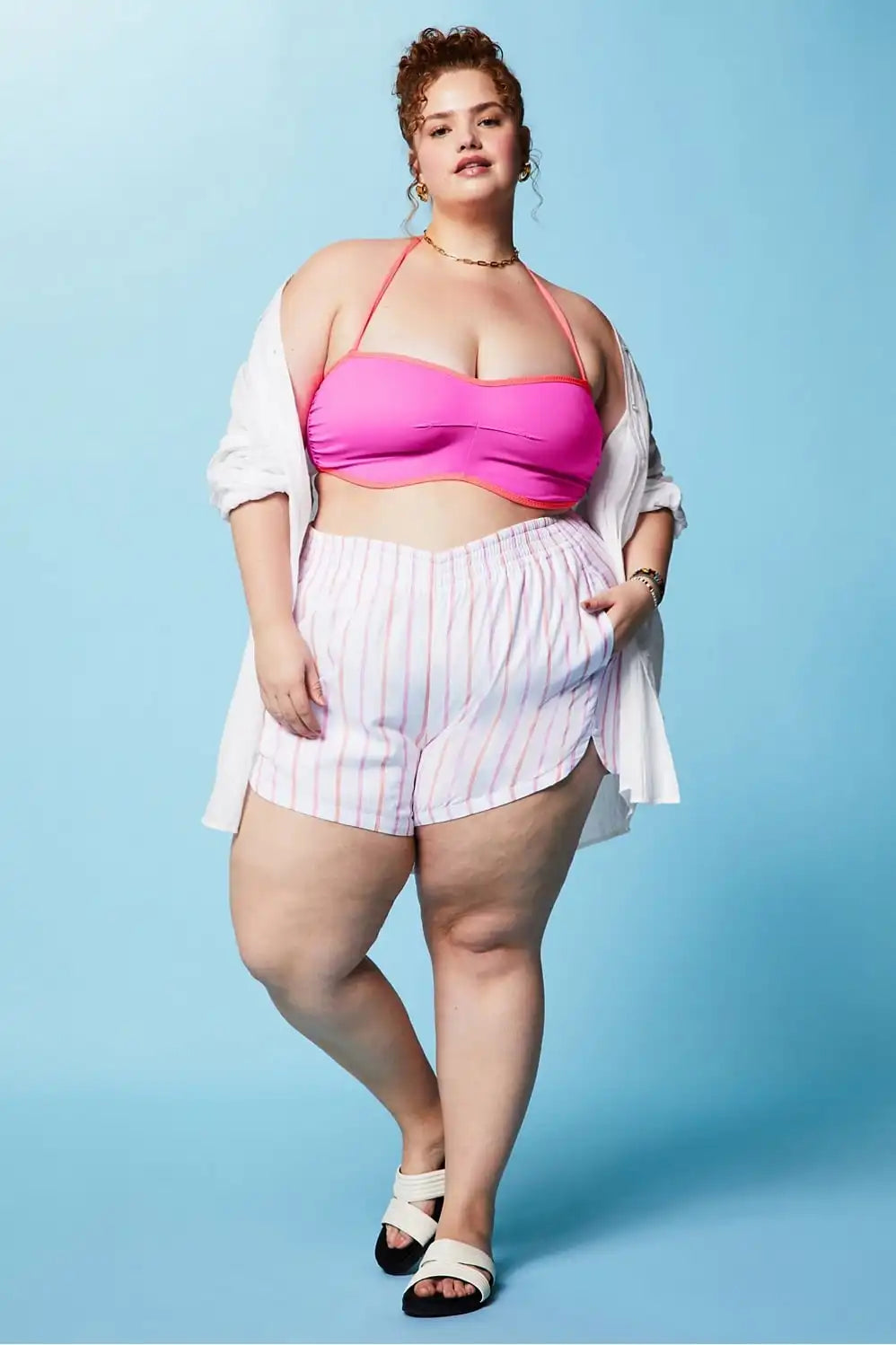 Cotton Voile High-Waisted Short