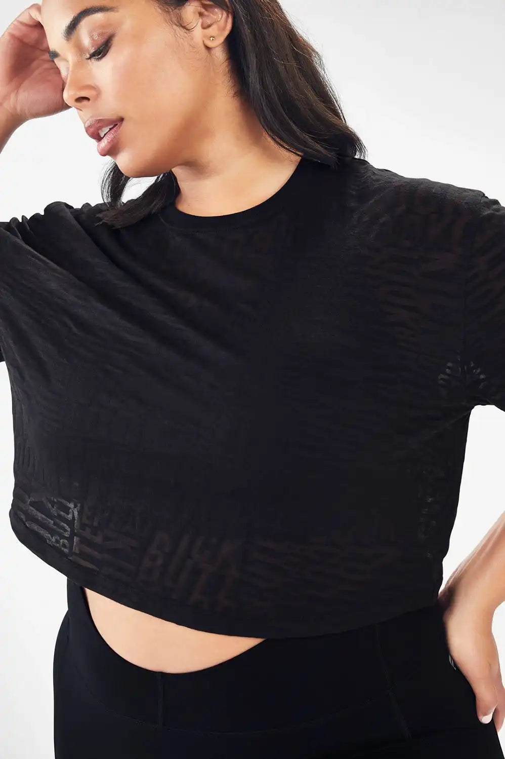Alivia Short-Sleeve Tee Burnout Tee