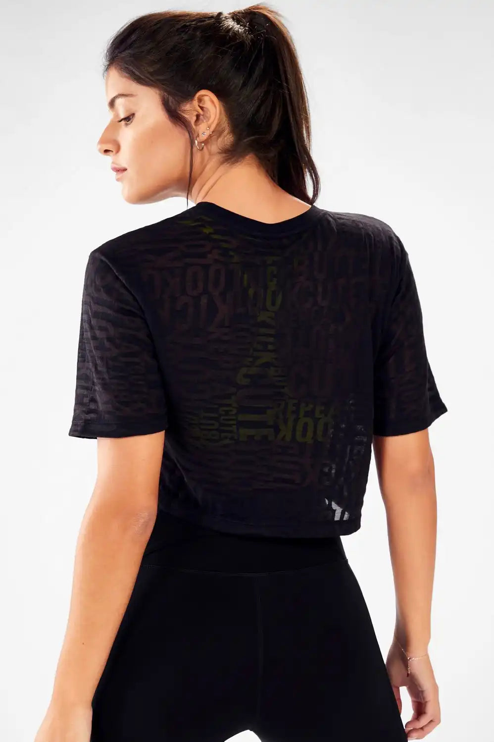 Alivia Short-Sleeve Tee Burnout Tee