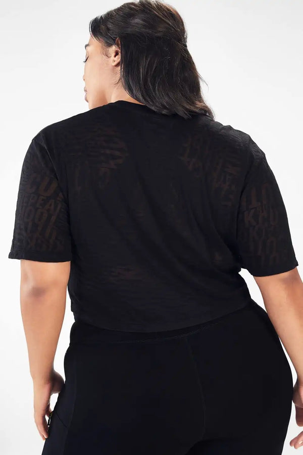 Alivia Short-Sleeve Tee Burnout Tee
