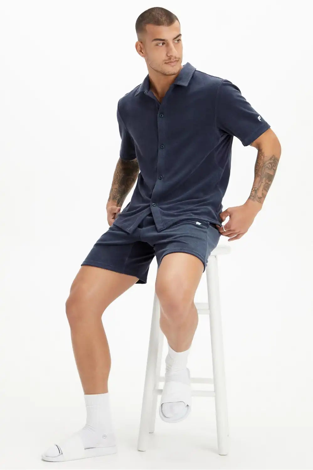 The Island Terry Button Up