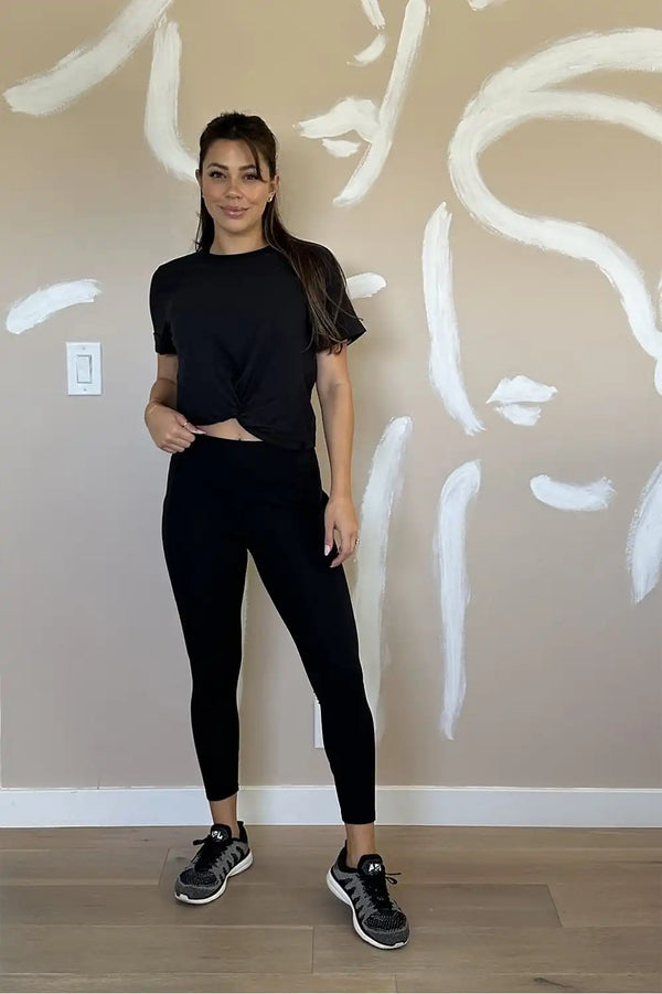 100% Cotton Front-Twist Tee