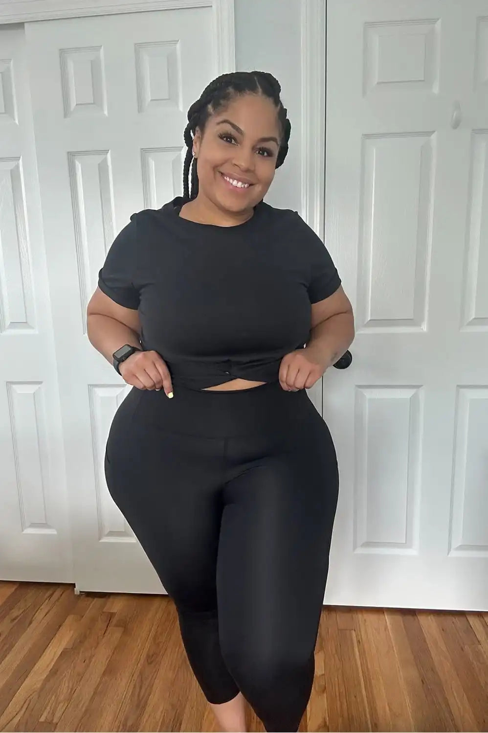100% Cotton Front-Twist Tee