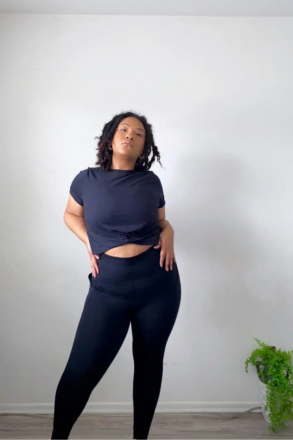 100% Cotton Front-Twist Tee