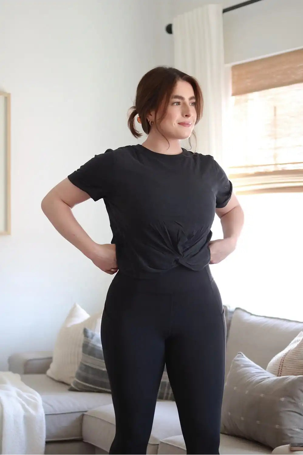 100% Cotton Front-Twist Tee Secondary image