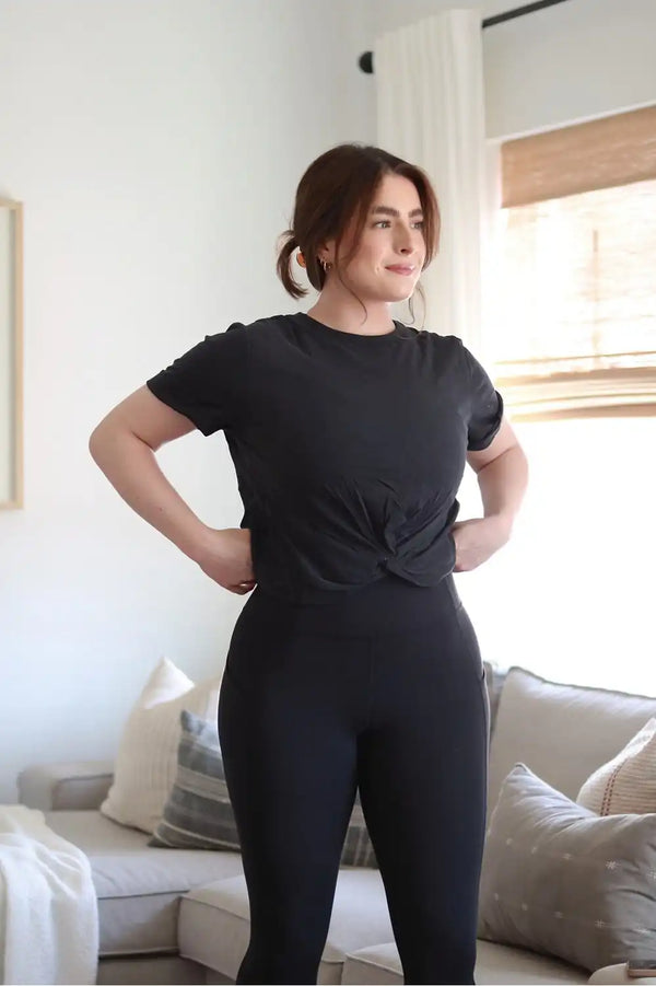 100% Cotton Front-Twist Tee