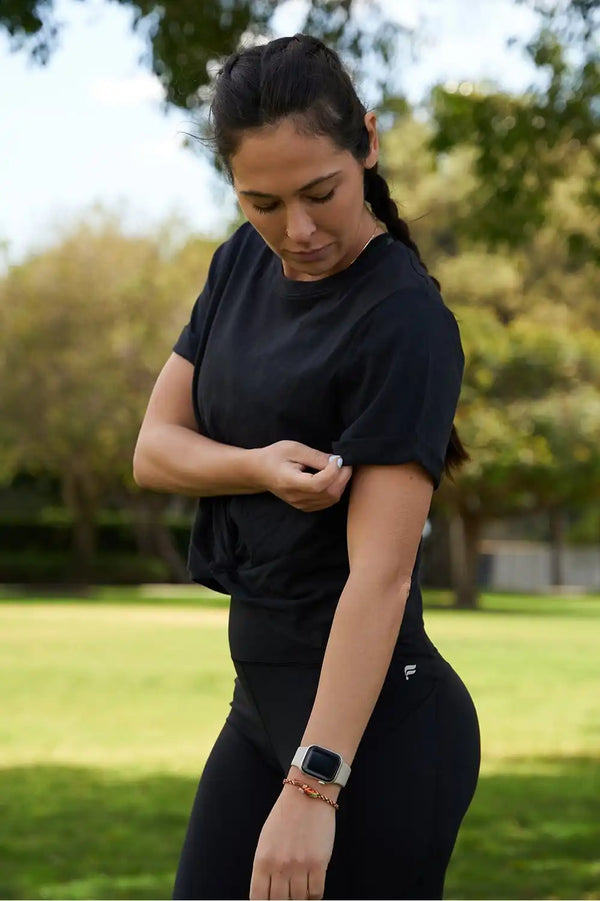 100% Cotton Front-Twist Tee