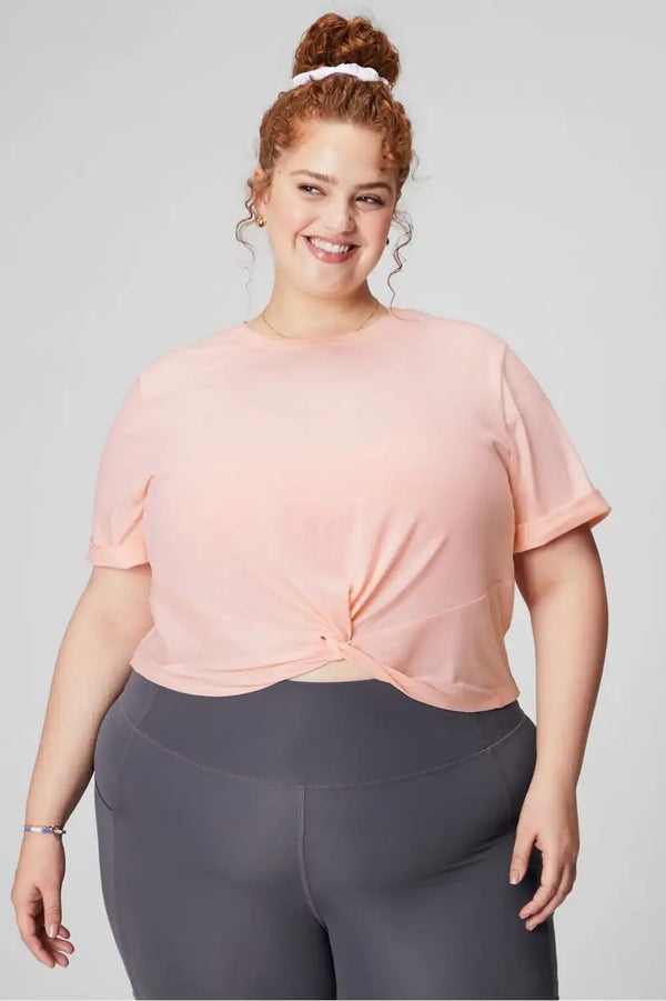100% Cotton Front-Twist Tee