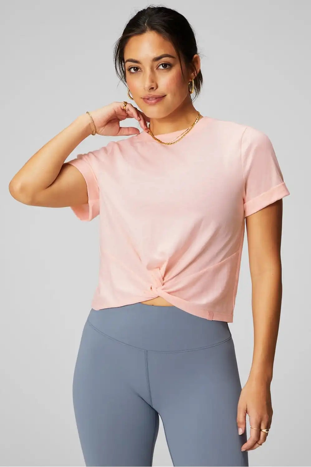 100% Cotton Front-Twist Tee Main image