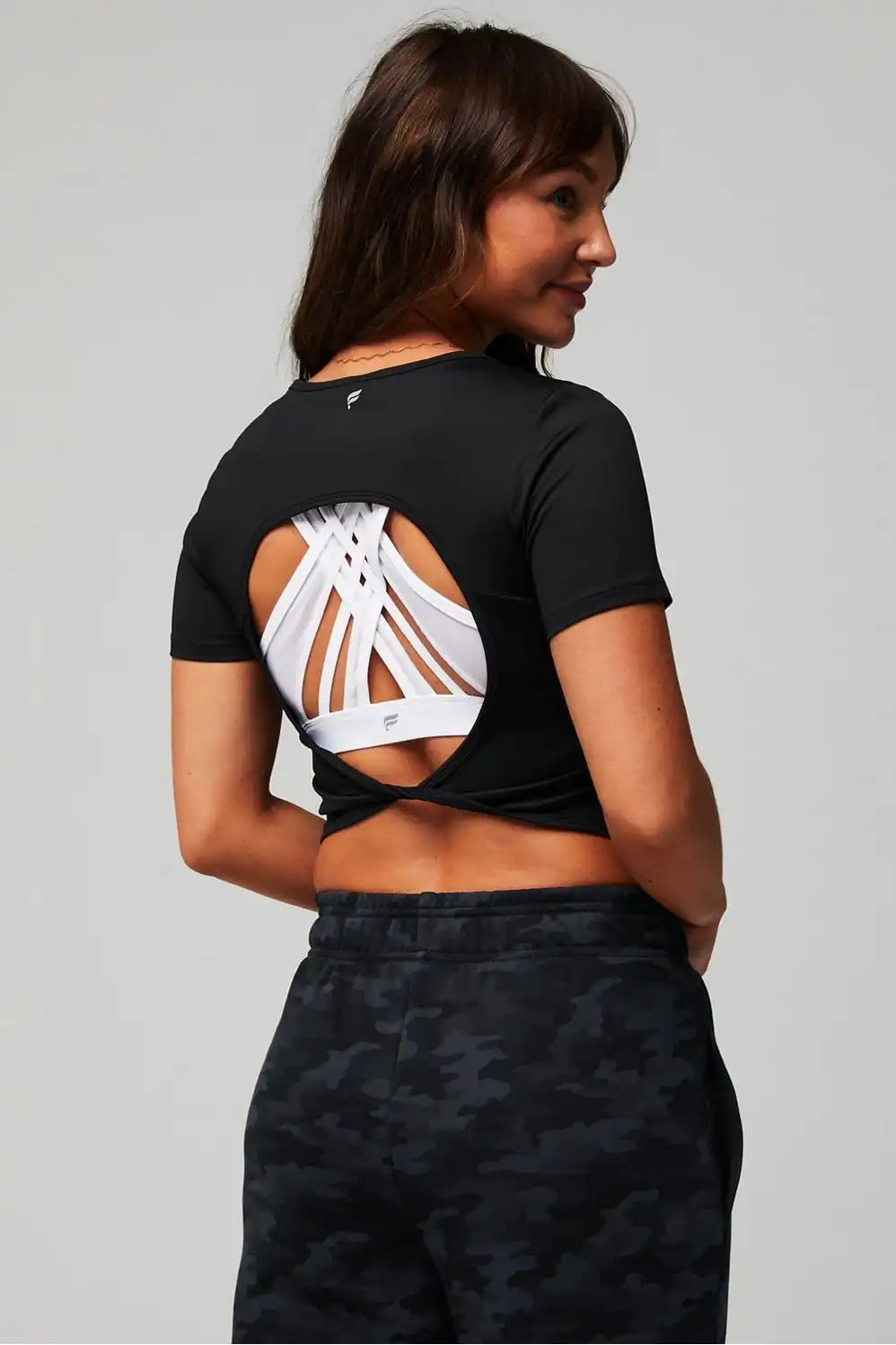 Dry-Flex Open Back Twist Short-Sleeve Tee Main image