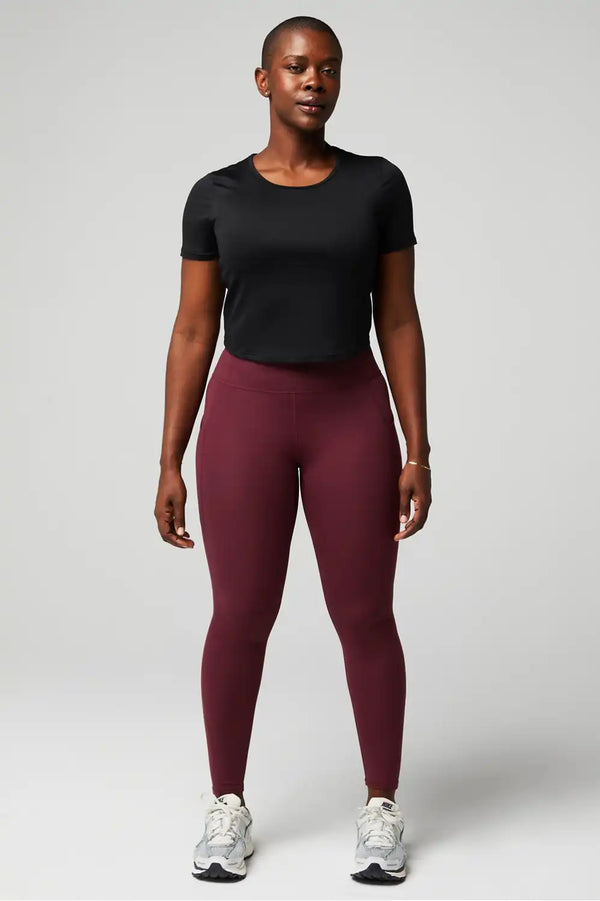 Dry-Flex Open Back Twist Short-Sleeve Tee