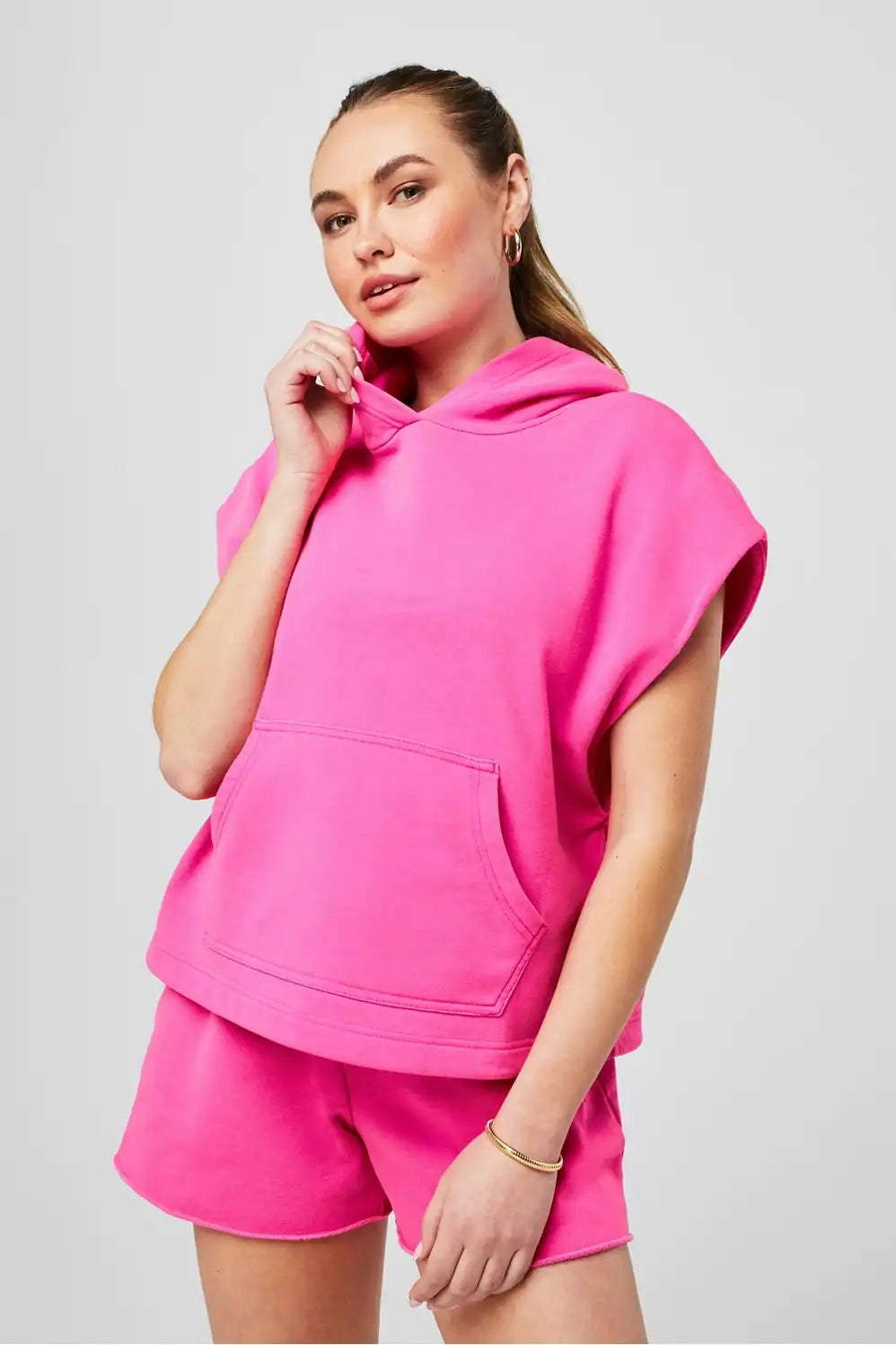 Year Round Terry Sleeveless Hooded Sweatshirt