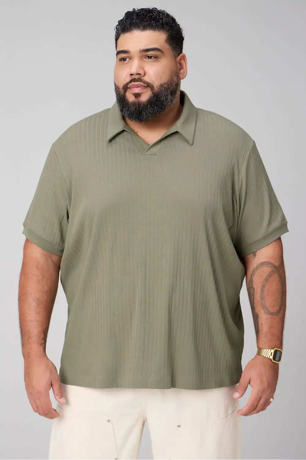 The 24-7 Ribbed Johnny Collar Polo