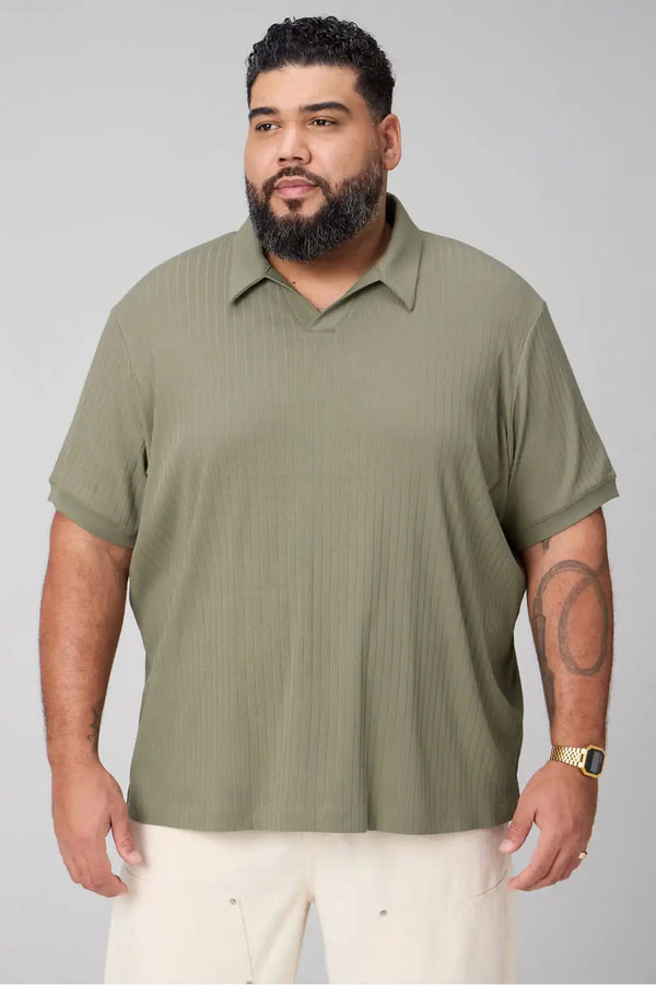 The 24-7 Ribbed Johnny Collar Polo