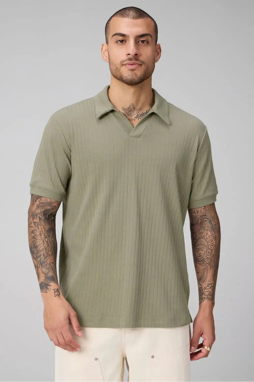 The 24-7 Ribbed Johnny Collar Polo