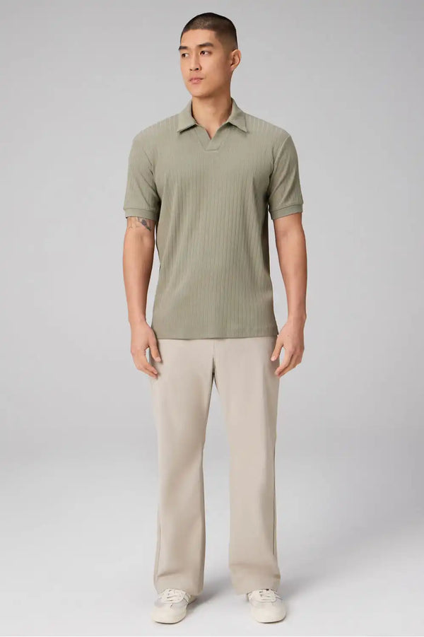 The 24-7 Ribbed Johnny Collar Polo