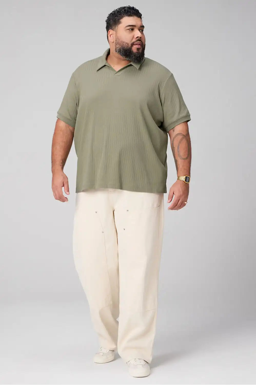 The 24-7 Ribbed Johnny Collar Polo