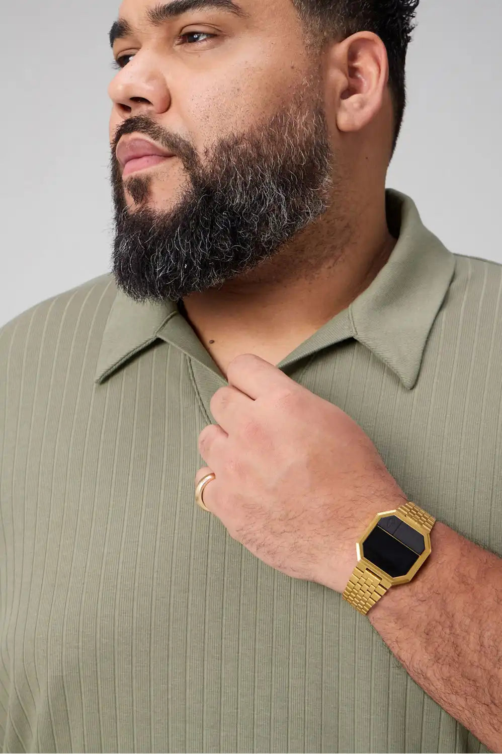The 24-7 Ribbed Johnny Collar Polo