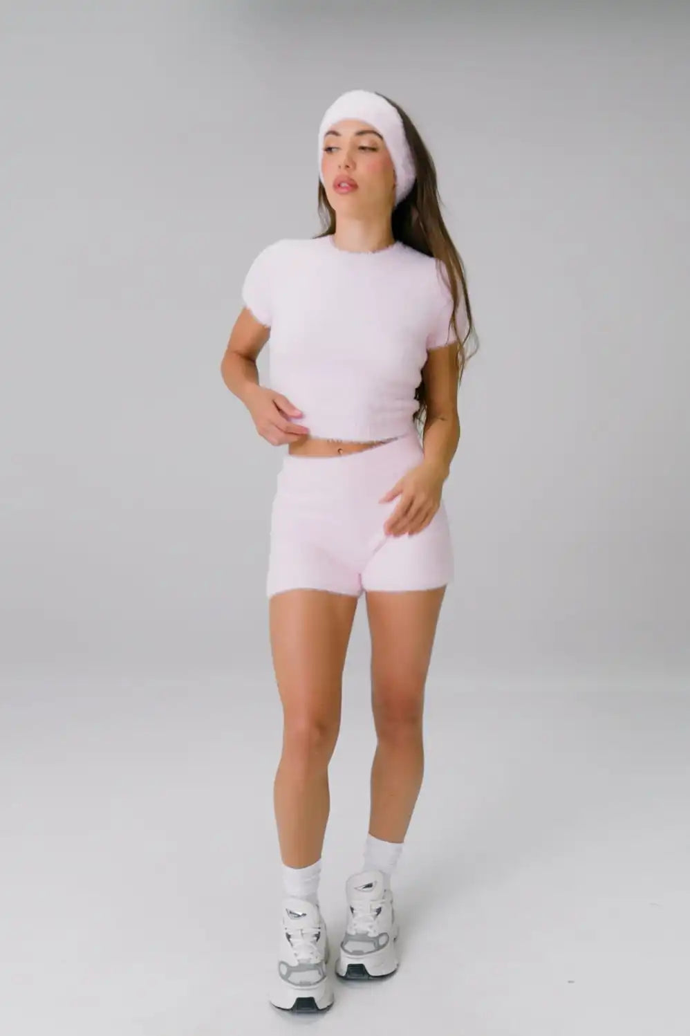 Flutter Knit Cropped Baby Tee