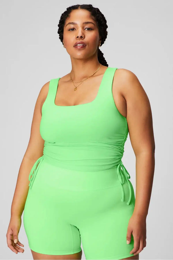Ruched Built-In Bra Tank