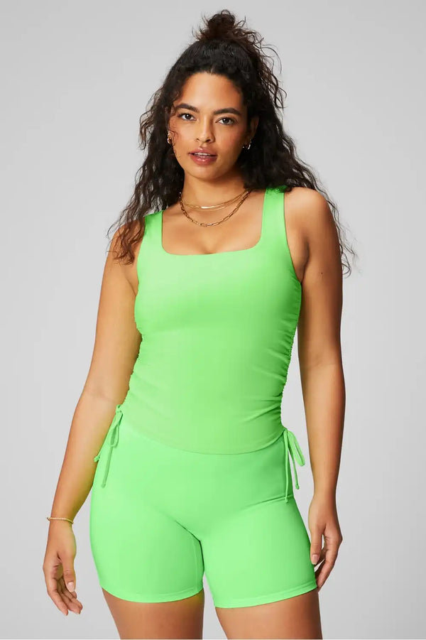 Ruched Built-In Bra Tank