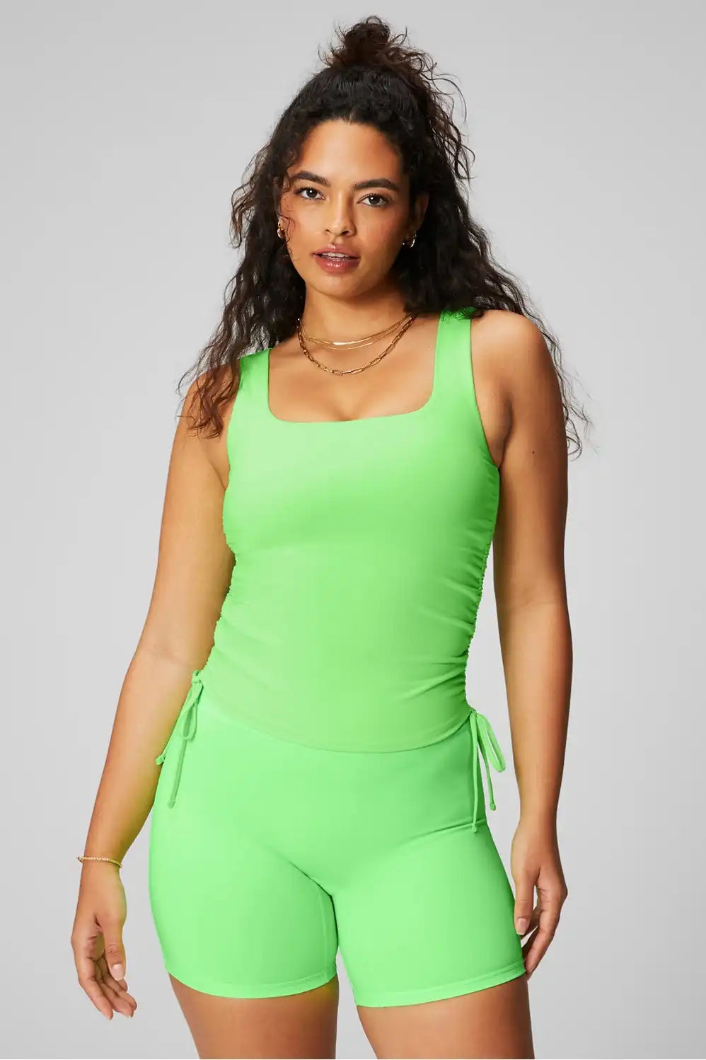 Ruched Built-In Bra Tank Main image