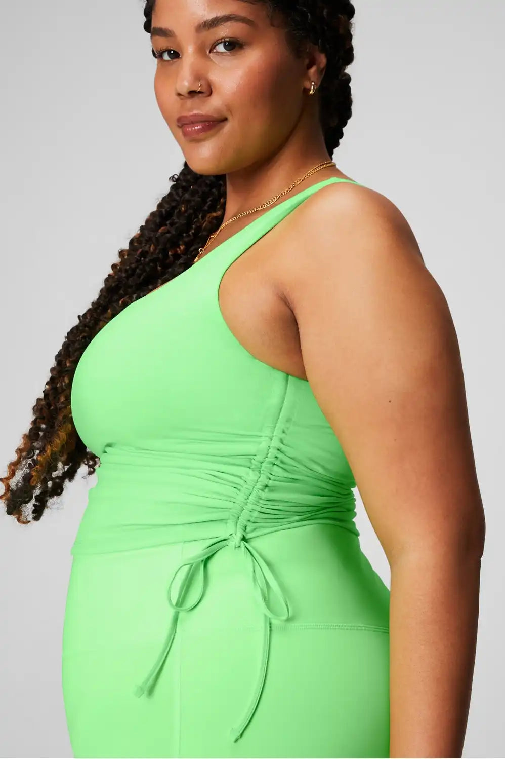 Ruched Built-In Bra Tank