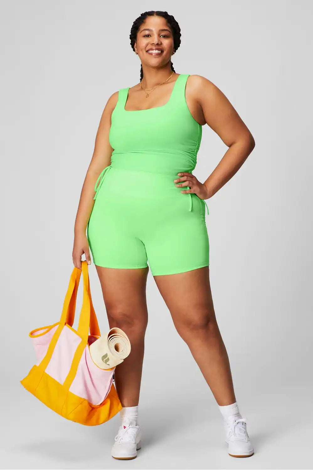 Ruched Built-In Bra Tank