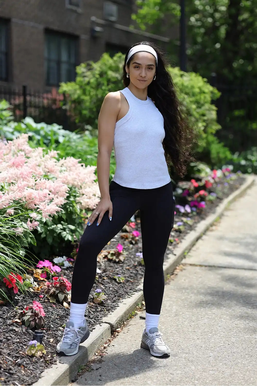 High Neck Rib Built-In Bra Tank