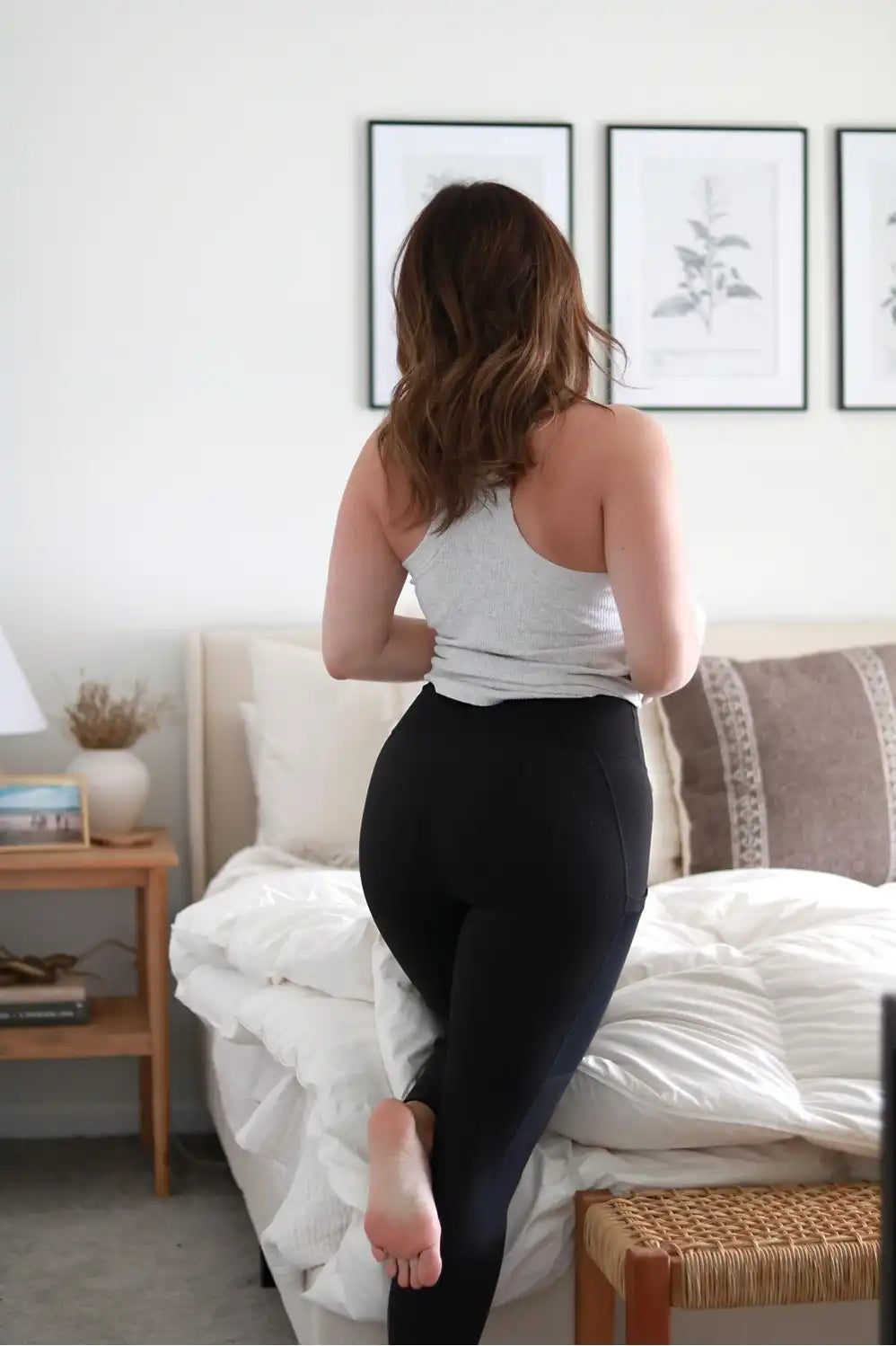High Neck Rib Built-In Bra Tank
