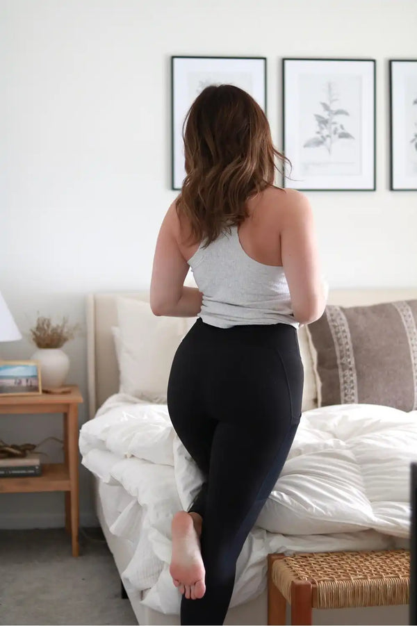 High Neck Rib Built-In Bra Tank