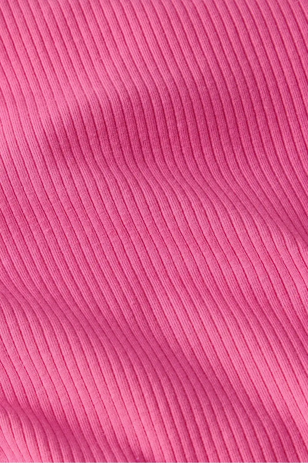 High Neck Rib Built-In Bra Tank