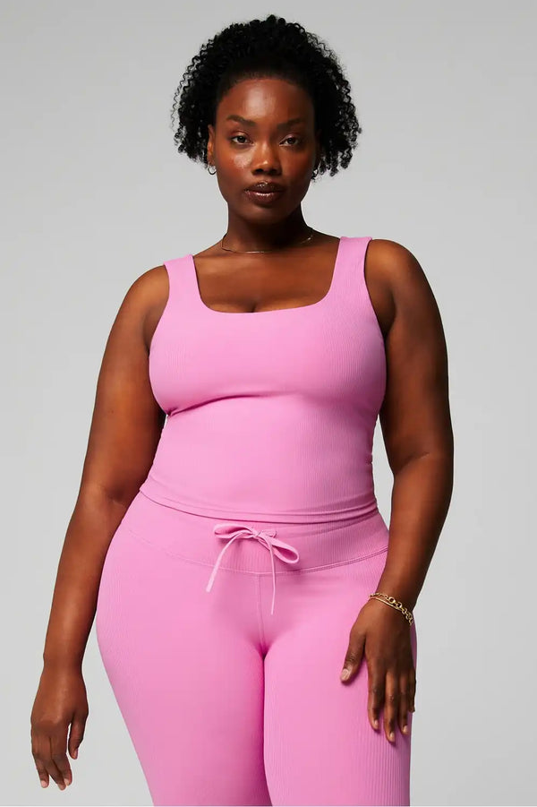 Oasis Rib Twist Built-In Bra Tank