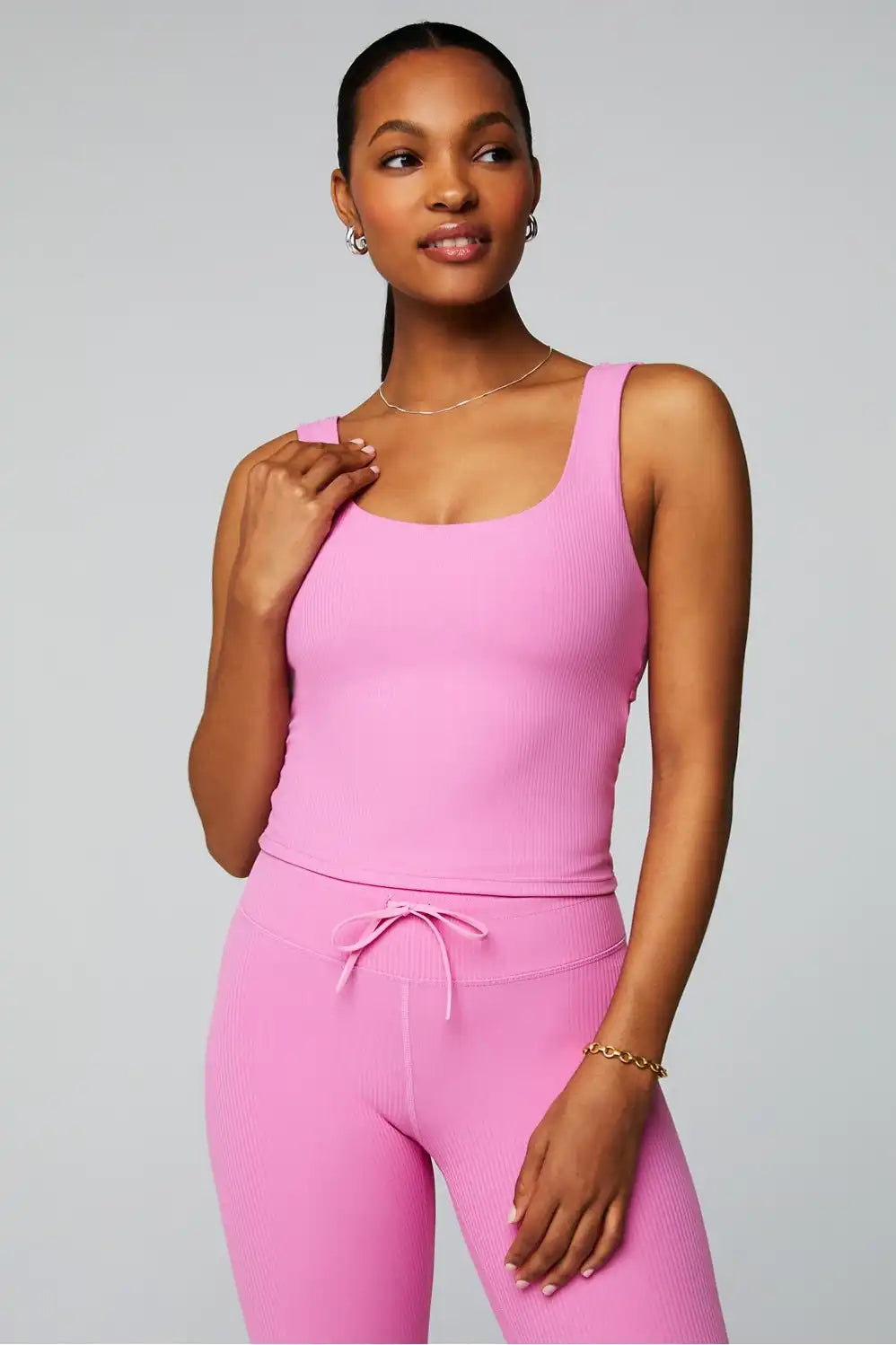 Oasis Rib Twist Built-In Bra Tank