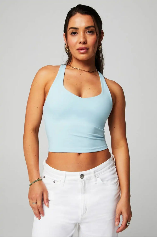 Anywhere Cropped Built-In Bra Tank