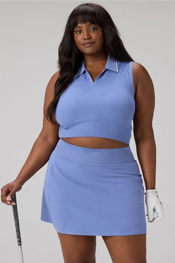 Seamless Polo Cropped Tank