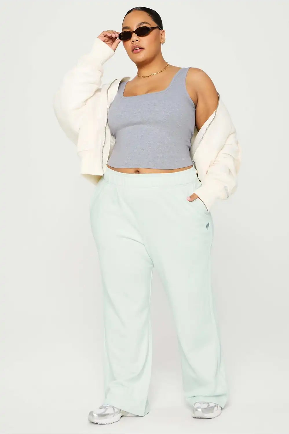 Daily Rib Cropped Square Neck Tank